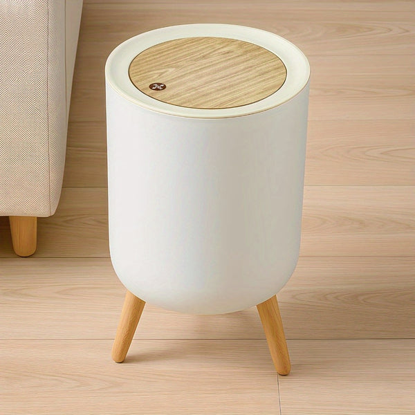 360x220mm 9L Trash Bin Bathroom Bins Garbage Bin with Press top Lid Nordic Modern Waste Bin Modern Waste Bin with Legs for Kitchen Bathroom Bedroom Office Outdoor Dog Proof
