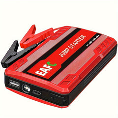 Portable Car Jump Starter Battery Power Bank Emergency Booster with LED Light 12V Auto Starting Device Support Starting 12V Gasoline Cars Up to 3.0L