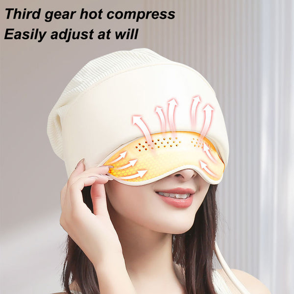 Portable Head & Eye Massage Device with Hot Compression, Decompression Design for Relaxation, Suitable for Daily Use & Rest, Scalp Massage Tool, Personal Relaxation Aid
