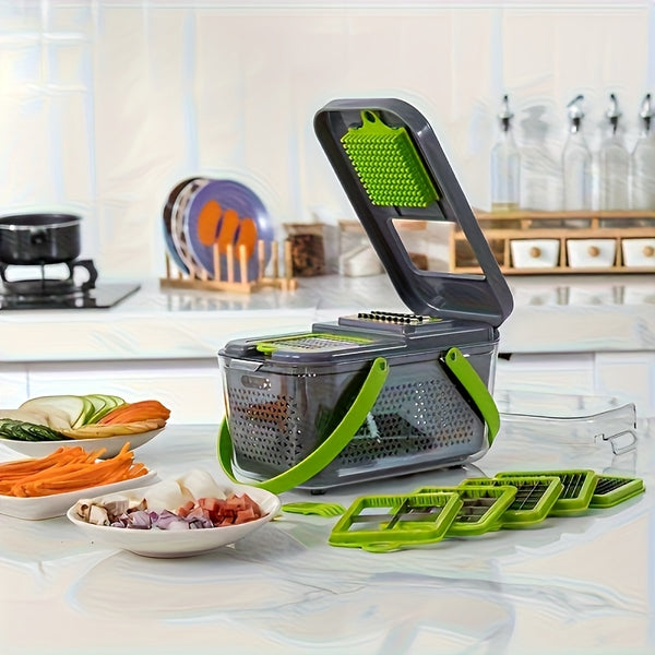 22-In-1 Heavy-Duty Manual Chopper - Vegetable Slicer, Vegetable Cutter, Chopper, Grinder, Suitable for Kitchen, Kitchen Utensils, Kitchen Small Tools, Kitchen, Vegetable Chopper