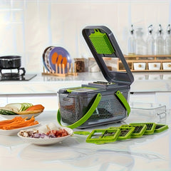 22-In-1 Heavy-Duty Manual Chopper - Vegetable Slicer, Vegetable Cutter, Chopper, Grinder, Suitable for Kitchen, Kitchen Utensils, Kitchen Small Tools, Kitchen, Vegetable Chopper