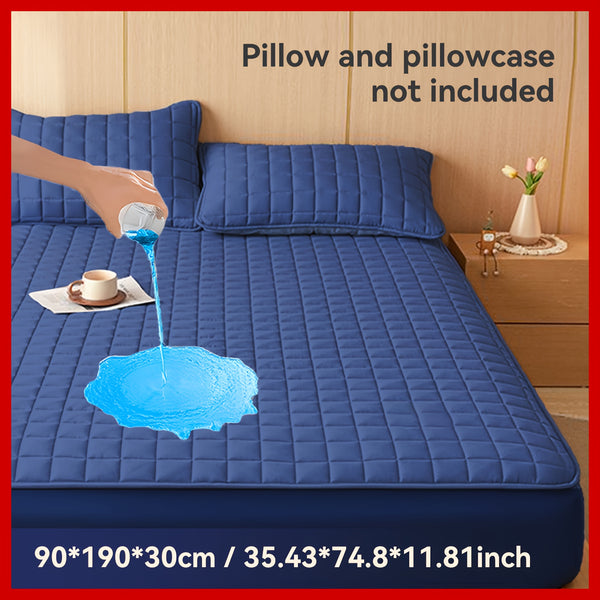 1pc Multicolor Mattress Protector, No Pillowcase And Insert Included, Soft Comfort Solid Color Fitted Sheet Bedding Cover, Minimalist Breathable Bedspread Suitable For Bedroom And Guest Room, Reusable Underpads