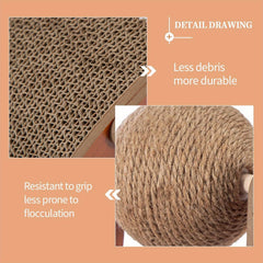 Cat Scratcher with Hanging Toy Sisal Ball Cat Scratching Board Durable Board Pads prevents Furniture Damage