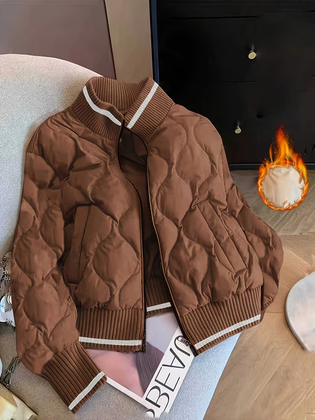 Ladies' Elegant and Fashionable Rowen Patchwork Padded Coat