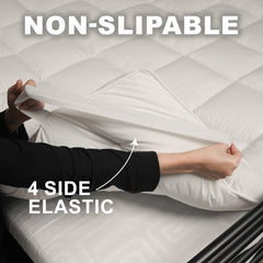 4As Microfibre Mattress Topper 4 Inch/10cm 1100 GSM Heavy Fill Super Soft and Fluffy Hand Filled Single Double King Super King Box Stitched