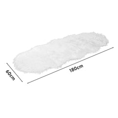 Soft Faux Australian Wool Decorative Pad (60x180cm) – Multifunctional Soft Plush Sofa Cushion, Bay Window Mat & Irregular Rug for Warm Indoor Spaces
