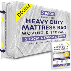 Heavy Duty Mattress Bag for Moving and Storage - Reusable Waterproof Mattress Cover for Moving, Storage and Protect Beds from Stains, Dust, and Pest Damage