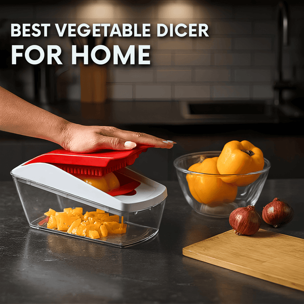 AEX 4-in-1 Manual Vegetable Chopper | Onion Dicer & Slicer | UK Kitchen Gadget | Time-Saving Meal Prep Tool