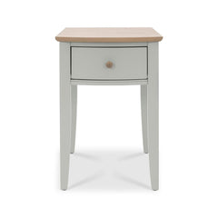 Bentley Designs Whitby Scandi Oak & Grey One Drawer Nightstand, 2 Pack