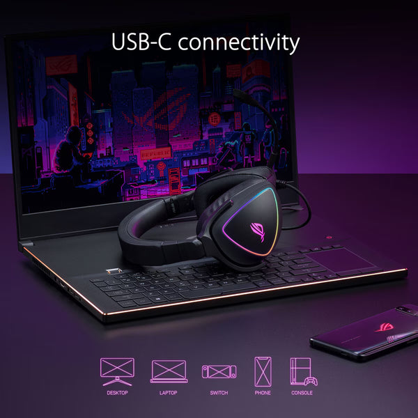 Asus ROG Delta S Wired RGB Gaming Headset with AI Noise Cancelling Mic, 90YH02K0-B2UA00