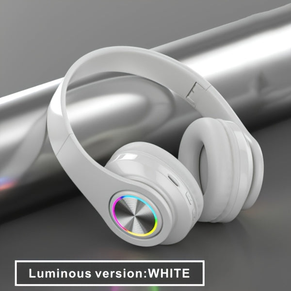 Upgraded Wireless Headphones with Deep Bass, Built-in Mic, Lightweight Foldable Design, 3.5mm Audio Jack, Stereo Sound for Travel, Work, Laptops, and Mobile Devices - iOS Gaming Headset, Ideal Christmas Gift, Headphone Hearing Experience