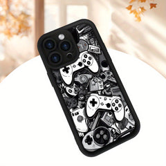 A Trendy Mobile Phone Case Featuring a Creative Game Console Design, Suitable for Both Men And Women. It Has a Matte Finish And a Comfortable Grip, Compatible with Various iPhone Models Including 16, 15, 14, 13, 12, 11, And SE. Perfect As a Gift for
