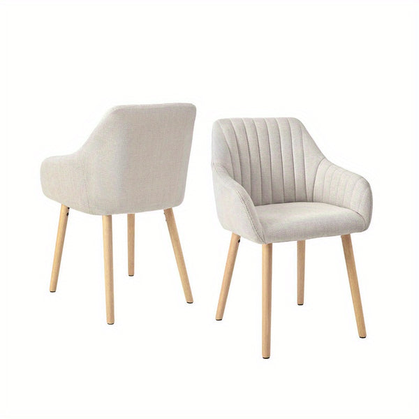 Modern Scandinavian Dining Chairs Suitable for - Ergonomic Armrests & Padded Seats with Cushioned Backrest, Soft /Upholstery & Sturdy Legs - - Modern Chairs, for, or for Company Events (Assembly Required)
