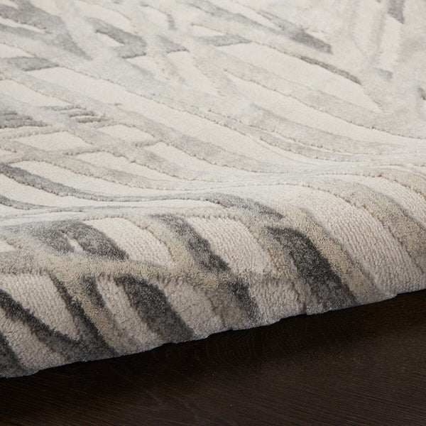 Rustic Textures Ivory & Grey Rug, 160 X 221 Cm