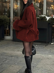 New Autumn/Winter Sophisticated Style Tie-Strap Coat for Women, Elegant and High-End, Overcoat
