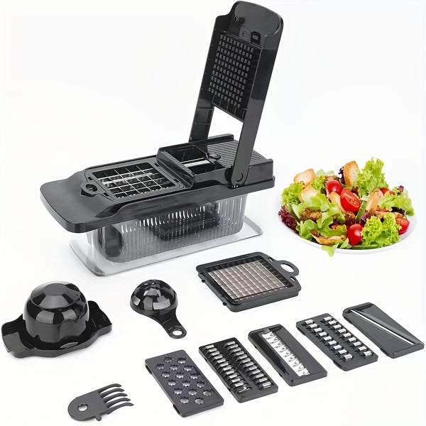 7-blade Manual Slicer Made of Stainless Steel Material for Household Fruits, Vegetables, Onions, Potatoes, Vegetable Separation and Cutting Tools, Kitchen Tools, Holiday Gifts