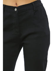 MYT Womens Side Elastic Waist Jeans Ladies Straight Leg Regular Fit Denim Size 10-24