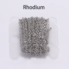 5 M/Lot Gold/Bronze Plated Necklace Chain for Jewelry Making Findings DIY Necklace Chains Materials Handmade Supplies