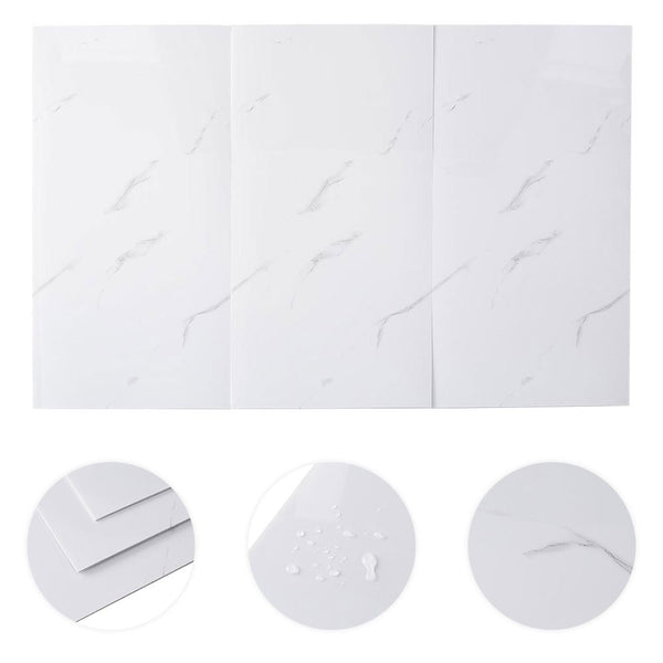 Pack of 20 PVC Self-adhesive Wall Backing Ceramic Tile Wall Stickers, Faux Marble Ceramic Tile Stickers, Waterproof Faux Marble Pattern Tiles Stickers for Bathrooms and Kitchens, Easy To Peel and Stick