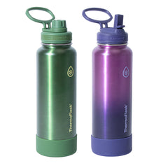 Thermoflask Stainless Steel 1.2L Water Bottle, 2 Pack in Green & Purple