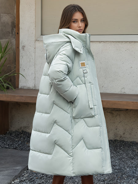 Women's Padded Coat, Long Style Outerwear, Fashionable New Winter Arrival, Warm Casual Thickened Padded Jacket