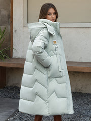 Women's Padded Coat, Long Style Outerwear, Fashionable New Winter Arrival, Warm Casual Thickened Padded Jacket