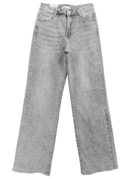 【Tall】KatchMe Women's Wide Leg Jeans - Mid Rise Relaxed Fit Denim Pants, Soft Stretch Comfortable Trousers for Fall & Winter, Streetwear Casual Bottoms