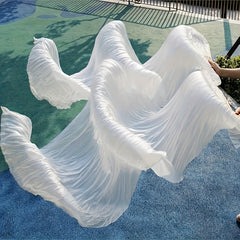 Graceful White Belly Dance Fans, Perfect for Rhythmic Dance, Featuring a Universal Design for Both Left And Right Hands, Making Them an Excellent Option for Festivities, Shows, And Cultural Events
