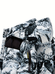 Men's Winter heavy-duty Jacket - Multi-functional design featuring a windproof and warm hooded coat with detachable storm hood, zip sleeve pockets, and adjustable hood cords. Ideal as a casual sports outerwear jacket for winter.perfect for gifting.