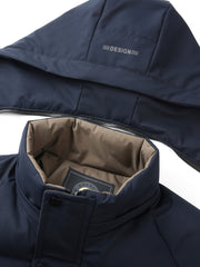 2024 Winter New Arrival Men's Outdoor Casual Padded Storm Jacket with Detachable Hood, Thickened Warm Fashionable Men's Outerwear