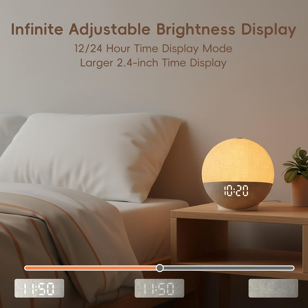 Sunrise Alarm Clock, Sound Machine for Sleep, Snooze, Timer, Dimmable Night Light, 30 Soothing Sounds, White Noise Machine, Wake Up Light for Bedrooms, Adults, Heavy Sleepers