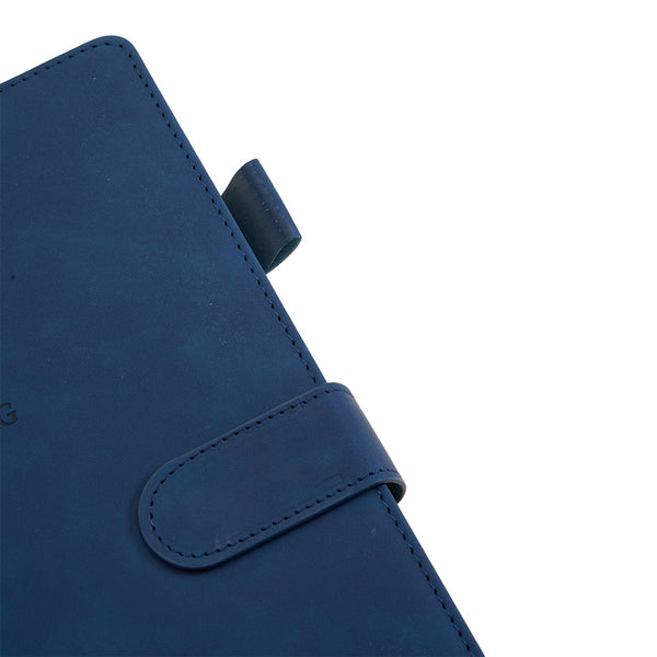A4 Notebook with Magnetic Snap Closure, 400 Page Thick Lined Notepad in Soft Leather, Durable Business & Office Diary for Work Meetings, Professional Record Book