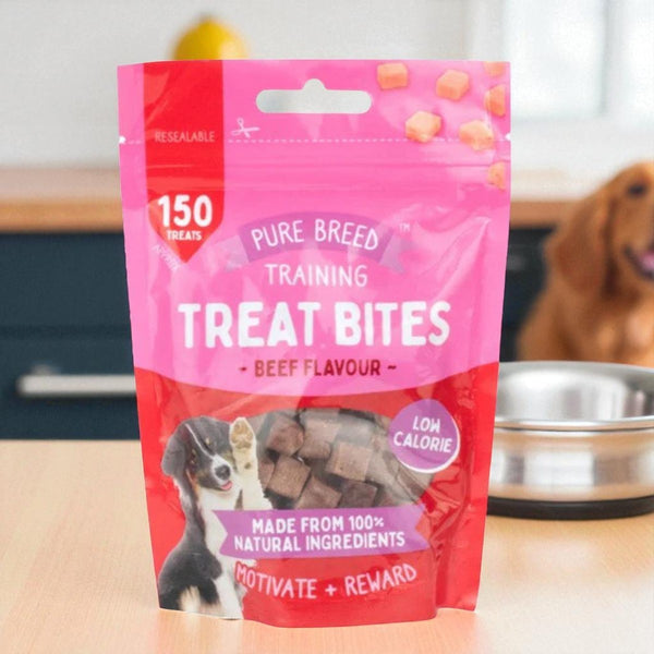 Pet Dog Training Treats 100g Dry Meat Cubes | Healthy Protein-Rich Puppy Rewards | Natural Chewy Dog Snacks for Training & Obedience