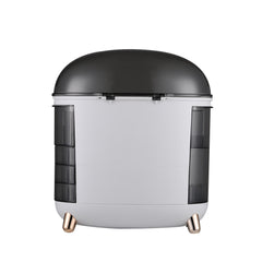 Jewelry Storage Box, Portable Makeup Storage Organiser with Clear Lid, Skincare Organiser Drawers Beauty Holder Cosmetic Organisers for Bathroom, Dressing Table Organisers, L28*W20*H34cm, White