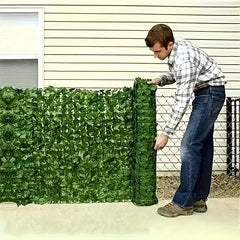 1 Roll Extra Long 5m Artificial Ivy Privacy Fence Panel - UV-Resistant Plastic Faux Ivy Hedge Screen with 61-70% Light Blocking, Realistic Greenery for Balcony, Garden, Patio & Outdoor Decor, Privacy Fence Panels for Outside, Natural Appearance, Highquali