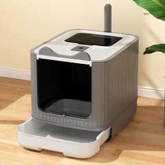 Cat Litter Box, Plastic Pet Toilet, Removable Litter Box, Large Cat Litter Box Hooded Litter Tray Drawer, UV Sterilization and Deodorization, Provide Your Cat with A Comfortable Place