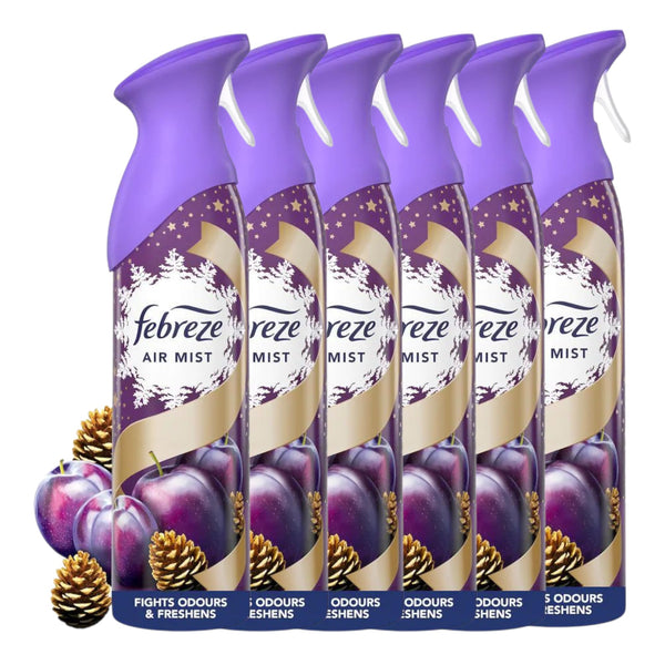 6 x 185ml Febreze Air Mist – Room Freshener – Sugarplum Delight (Xmas Edition)