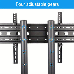 Mobile TV Stand On Wheels with The Down Tray, Tilt Rolling TV Stand with Media Shelf for 81.28-165.1 cm LED, LCD, OLED Flat&Curved TVs, Holds Up to 50kg