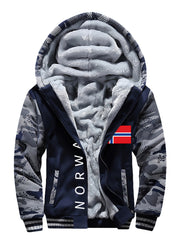 Men'S Cozy Fleece Hoodie, Stylish Color-Blocked Jacket for Autumn And Winter