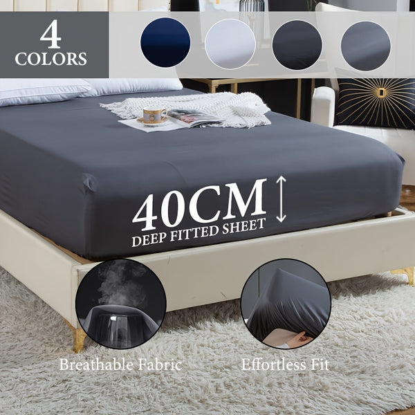 Soft And Breathable Bedding Solid Color Washable Fitted Sheet