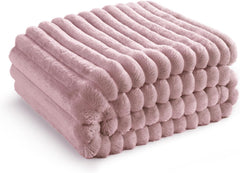 Bedsure Fleece Throw Blanket for Sofa - Fluffy Cosy Warm Blankets for Bed, Soft Cute Single Throw Gifts for Women and Girls, off White, 130X170 Cm