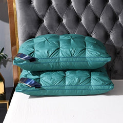 Set of 2 Pillows Designed for Sleep, Neck Support Pillow Cores, Luxurious Sleeping Pillows, Offering Balanced Support Ideal for Side, Back, And Stomach Sleepers. Part of a Hotel Collection, They Come in Vacuum-Sealed Packaging, Perfect for Home And Hotel