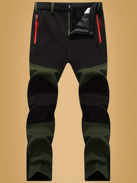 Autumn And Winter Outdoor Fleece Warm Elastic Assault Pants Men'S Soft Shell Trousers Wear-Resistant Hiking Pants