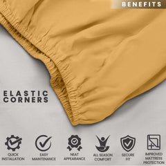 1pc Extra Deep Fitted Sheet, All seasons Bedding Ultra Soft Breathable Microfiber, Wrinkle-Free, Machine Washable, Hotel Quality All Sizes Available