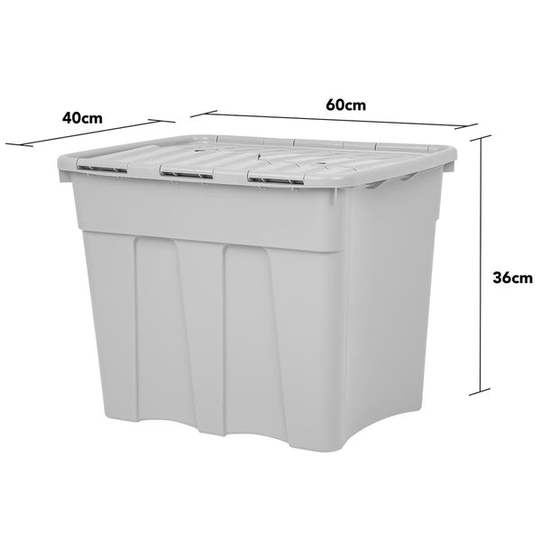 Wham 80 Litre Grey Croc Box & Lid - 2 Pack