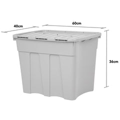 Wham 80 Litre Grey Croc Box & Lid - 2 Pack