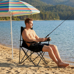 Set of 2 Camping Chairs Portable Folding Lightweight Outdoor Garden Beach Picnic Chair
