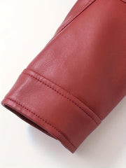 2025 Short Faux Leather Jacket Spring And Autumn American Retro Temperament Motorcycle Jacket Top Coat Women'S Clothing