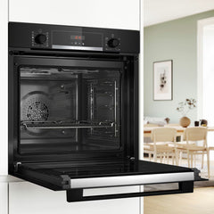 Bosch Series 4 HQA574BB3B Built in Single Oven, A+ Rated in Black