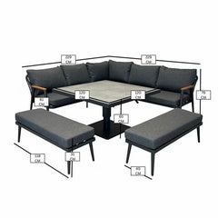 Bramblecrest Antibes 4 Piece Deep Seating Corner Patio Set